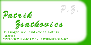 patrik zsatkovics business card